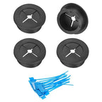 uxcell 4Pcs Cable Cord Grommet, 1-1/4" Rubber Desk Grommets Wire Pass Through by uxcell