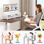 Desk Organizers and Accessories, 2-Tier Computer Monitor Stand Riser - Image 6