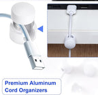 3 Sets Charger Holders for Cords, Adhesive Metal Cord Clips, Cable Management - Image 5
