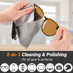 2-Sided Glasses Cleaner & Polishing Cloths, Portable Glasses Cleaning Kit - Image 3