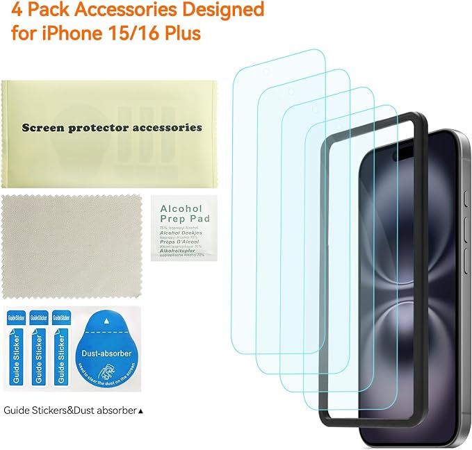 4 Pack Anti Blue Light Screen Protector - Image 3