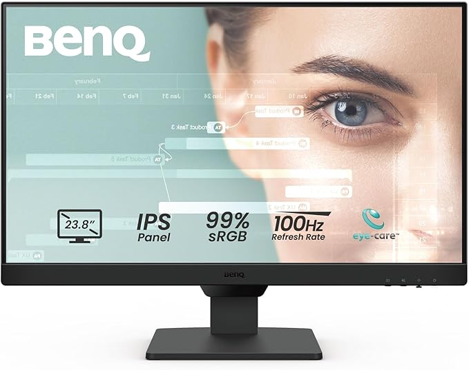 BenQ GW2490 24" Computer Monitor 100Hz FHD 1920x1080p IPS Eye-Care Tech VESA by BenQ