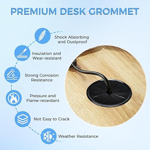 4 Pcs Cable Grommet, Snap Bushing 3-1/8" Mounting Diameter, Flexible - Image 2