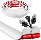3.3ft Self Adhesive Floor Cord Cover, Heavy Duty Soft PVC Cable Protector and by Unknown