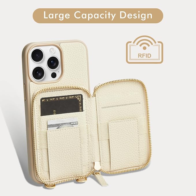 LAMEEKU for iPhone 15 Pro Wallet Case - Image 2