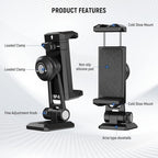 NEEWER Metal Phone Tripod Mount Adapter - Image 7