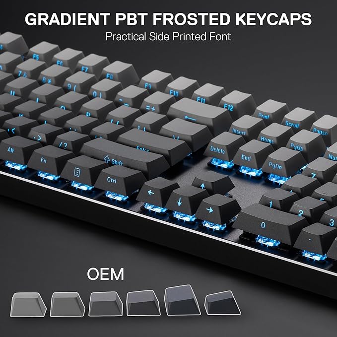 Redragon K556 PRO 104 Keys Wireless RGB Gaming Keyboard, Tri-Mode Aluminum - Image 8