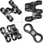 MINIFOCUS 4PCS 1'' Aluminum Ball Clamp Mount - Image 4