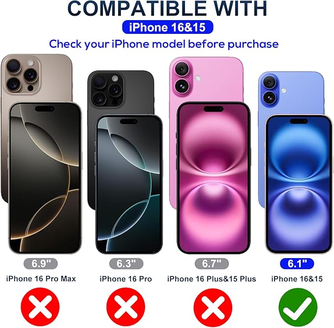 Screen Protector for iPhone 16&15, 3RD Colorless Anti-Blue Light Tempered Glass - Image 2