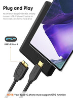 CableCreation 2FT USB C to Micro B Cable, 10Gbps Speed External Hard Drive - Image 8