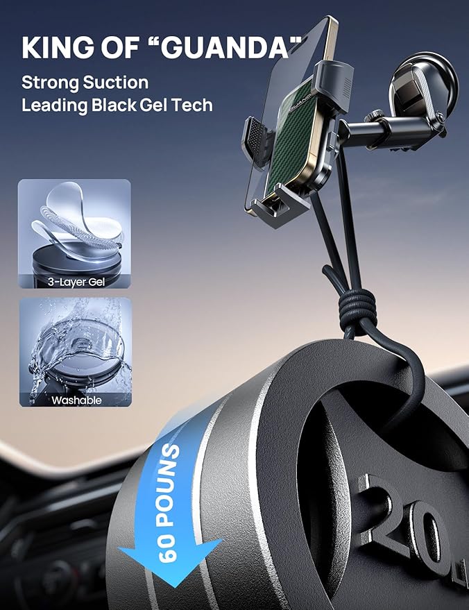 Dashboard Phone Holders for Your Car Car Cell Phone Holder, Non-Slip Silicone - Image 3