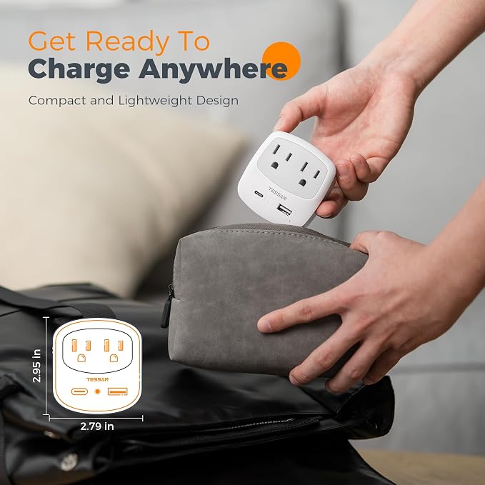 European Travel Plug Adapter, TESSAN Type C Adaptor - Image 6