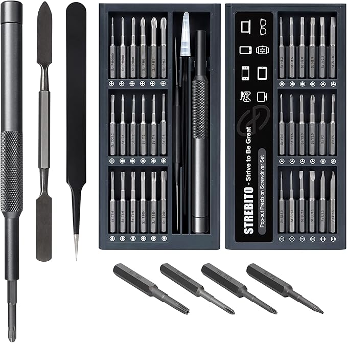 STREBITO Small Screwdriver Set - 39 in 1 Precision Screwdriver Kit by STREBITO