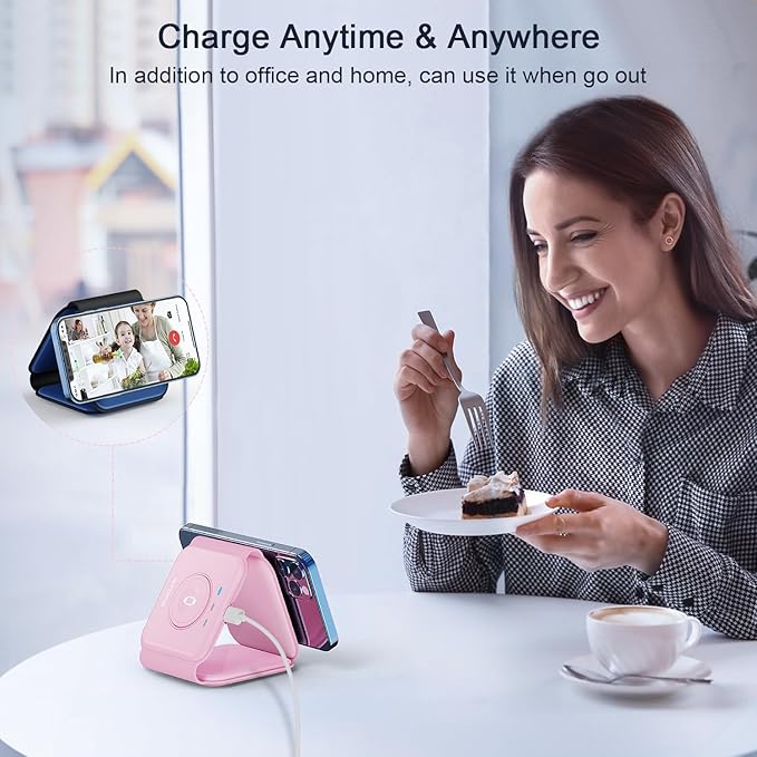 Wireless Charger 3 in 1, RTOPS Magnetic Travel Wireless Charging Station - Image 6
