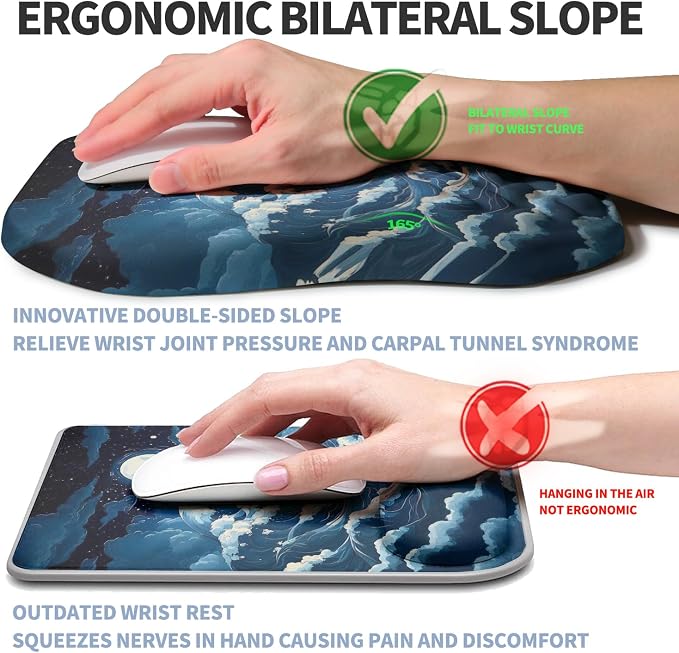 Ergonomic Raised Mouse Pad Wrist Support - Image 2