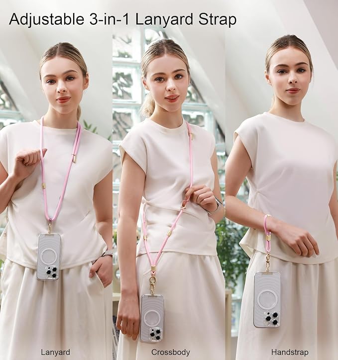 memumi 3 in 1 Universal Adjustable Phone Lanyard, Crossbody Neck Wrist Strap - Image 5