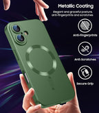 Magnetic for iPhone 16 Case Slim Soft Silicone Bumper Shockproof Metallic - Image 6