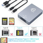 CFexpress Type A and SD Dual-Slot Memory Card Reader, 10Gbps USB 3.2 Gen 2 Type - Image 4