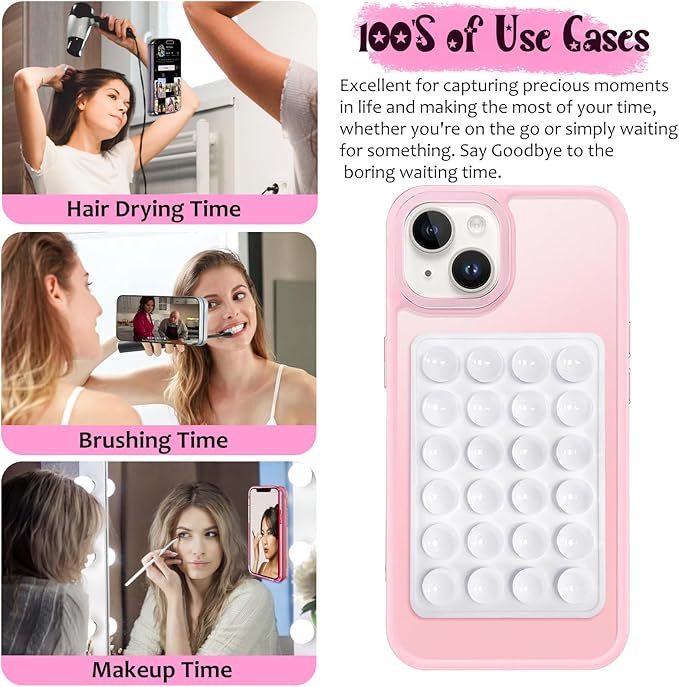 2 Pack Silicone Suction Phone Case Mount, Silicon Adhesive Phone Grip - Image 3
