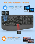 EDJO Ergonomic Wireless Keyboard - Image 7