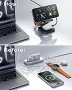 Qi2 Certified 3 in 1 Travel Charger MagSafe Compatible, Upgraded Foldable - Image 8