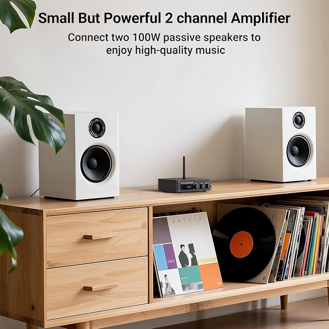 Inwa Bluetooth Audio Stereo Amplifier, 200W Dual Channel Mini Hi-Fi Stereo - Image 2