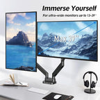 MOUNTUP Dual Monitor Mount Fits Max 39'' Screen, Ultrawide Dual Monitor Desk - Image 2