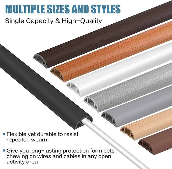 Floor Cord Covers for Wires 10FT Cable Hider Wire Coverr Self Adhesive Cord - Image 5