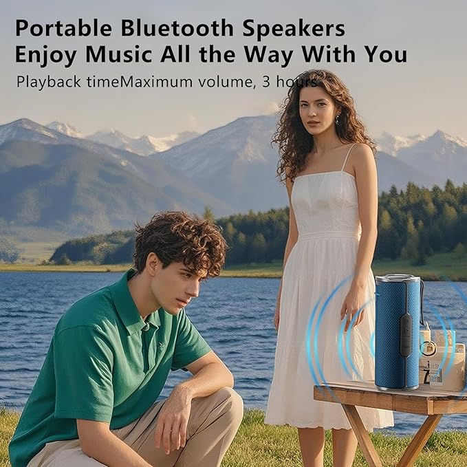 COOPERS Portable Bluetooth Speaker, Wireless Bluetooth Speaker, IPX5 Waterproof - Image 4