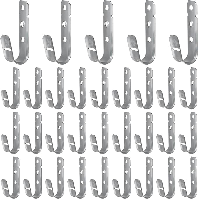 OMISTAR 50 PCS Cable Support J Hooks, 3/4 in Cable Management Brackets - Image 2