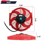 2PCS 10 inch Slim Fan Push Pull Electric Radiator Cooling 12V 80W Mount - Image 3