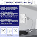 Remote Switch Outlet, Wireless On/Off Light Switch Wall Mounted, TUV Listed - Image 7