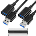 2 Pack USB 3.0 Extension Cable - 5FT USB A Male to Female by ECJTU-US