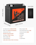 VEVOR Motorcycle Battery, 12 Volt 7Ah, LiFePO4 Lithium Pre-Charged Powersports - Image 7