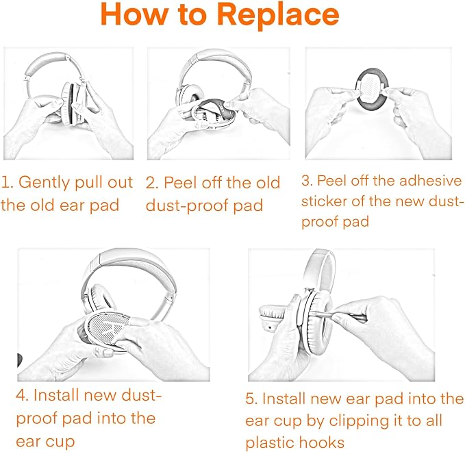 MBWIGF Replacement Ear Pads for Bose QuietComfort 35 & Quiet Comfort 35 II - Image 5