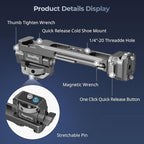 SMALLRIG HawkLock Quick Release Adjustable Camera Monitor Mount, NATO Rail and - Image 2