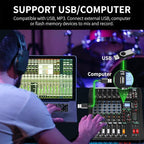 XTUGA 6 Channel Audio Mixer Sound Board Mixing Console, Audio Interface PC USB - Image 2