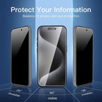 NEW'C 3 Pack Privacy for iPhone 15 Pro Screen Protector, Anti-Spy Tempered - Image 3