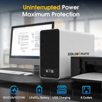 GOLDENMATE 1500VA/1000W Lithium UPS Battery Backup and Surge Protector - Image 2