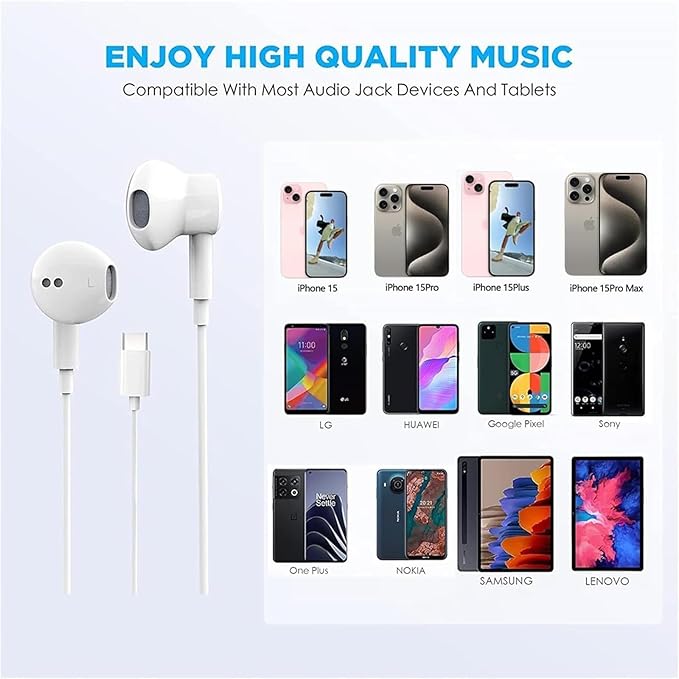 USB C Headphones for iPhone 17/16/15 Pro Max Plus Type C Earphones - Image 5