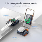 for Magsafe Battery Pack 10000mAh, 5-in-1 Magnetic Power Bank Built in AC Plug - Image 2