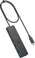 Anker 4-Port USB 3.0 Hub with 5Gbps Data Transfer, Ultra-Slim USB-C Connector by Anker