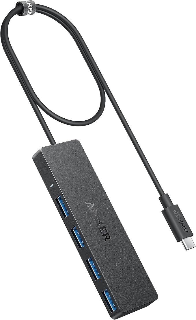 Anker 4-Port USB 3.0 Hub with 5Gbps Data Transfer, Ultra-Slim USB-C Connector by Anker