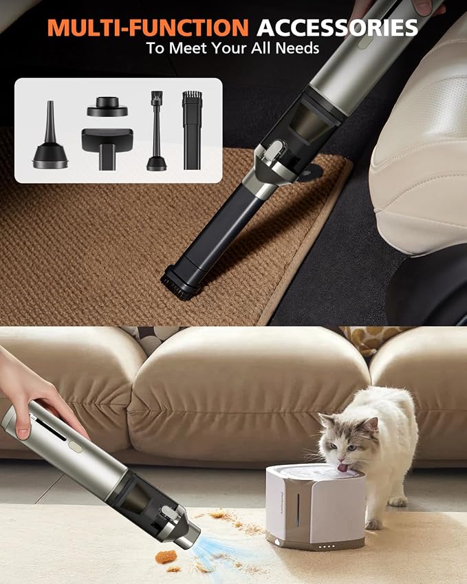 Car Vacuum Portable with 16000Pa Powerful Suction, Handheld Vacuum Cordless - Image 4