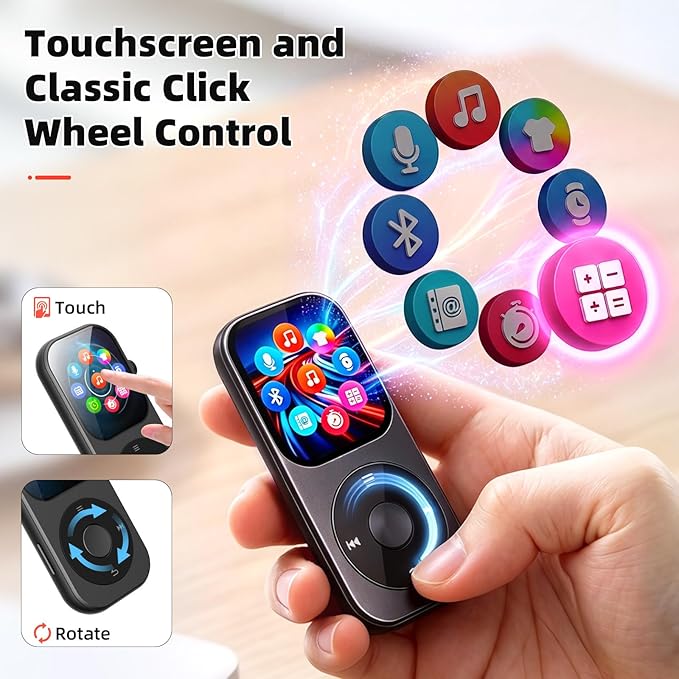 128GB MP3 Player with Bluetooth 5.4, Music Player with Built-in HD Speaker - Image 3