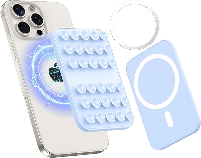 Patented Magnetic Sticky Phone Suction Grip Mount by AMSKY