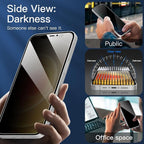 NEW'C 3 Pack Privacy for iPhone 12, iPhone 12 Pro Screen Protector, Enhanced - Image 8
