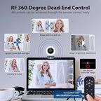 Zoomable Webcam with Remote Control, 1080P 60FPS Streaming with Ring Light and - Image 4