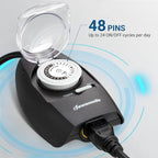 DEWENWILS Outdoor Light Timer Waterproof, 24-Hour Programmable Plug in Timer - Image 2