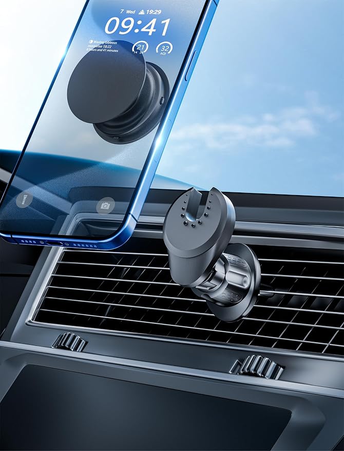 TOPGO Socket Car Phone Mount, Grip Air Vent Car Phone Holder, Compatible by TOPGO
